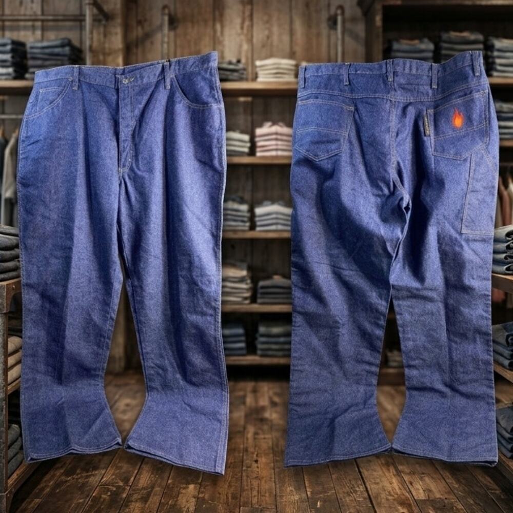 NWOT RPS Crude Fire Resistant Dark Wash FR Jeans HRC2 HP782DEN Men's 44x34